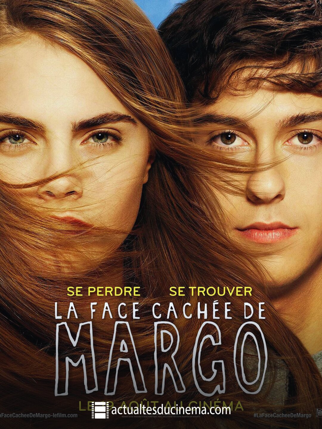 Affiche officielle du film "La Face cachée de Margo" présentant les personnages principaux dans une ambiance nocturne.