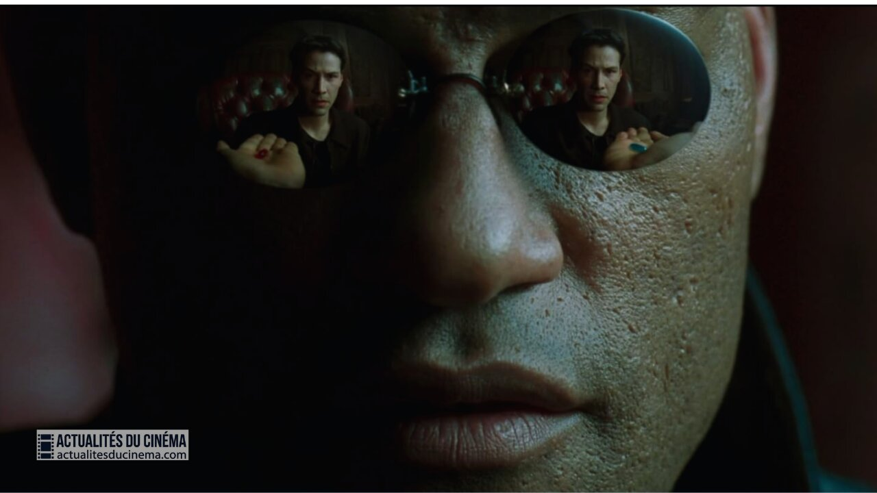 Morpheus propose à Neo les pilules rouge et bleue.