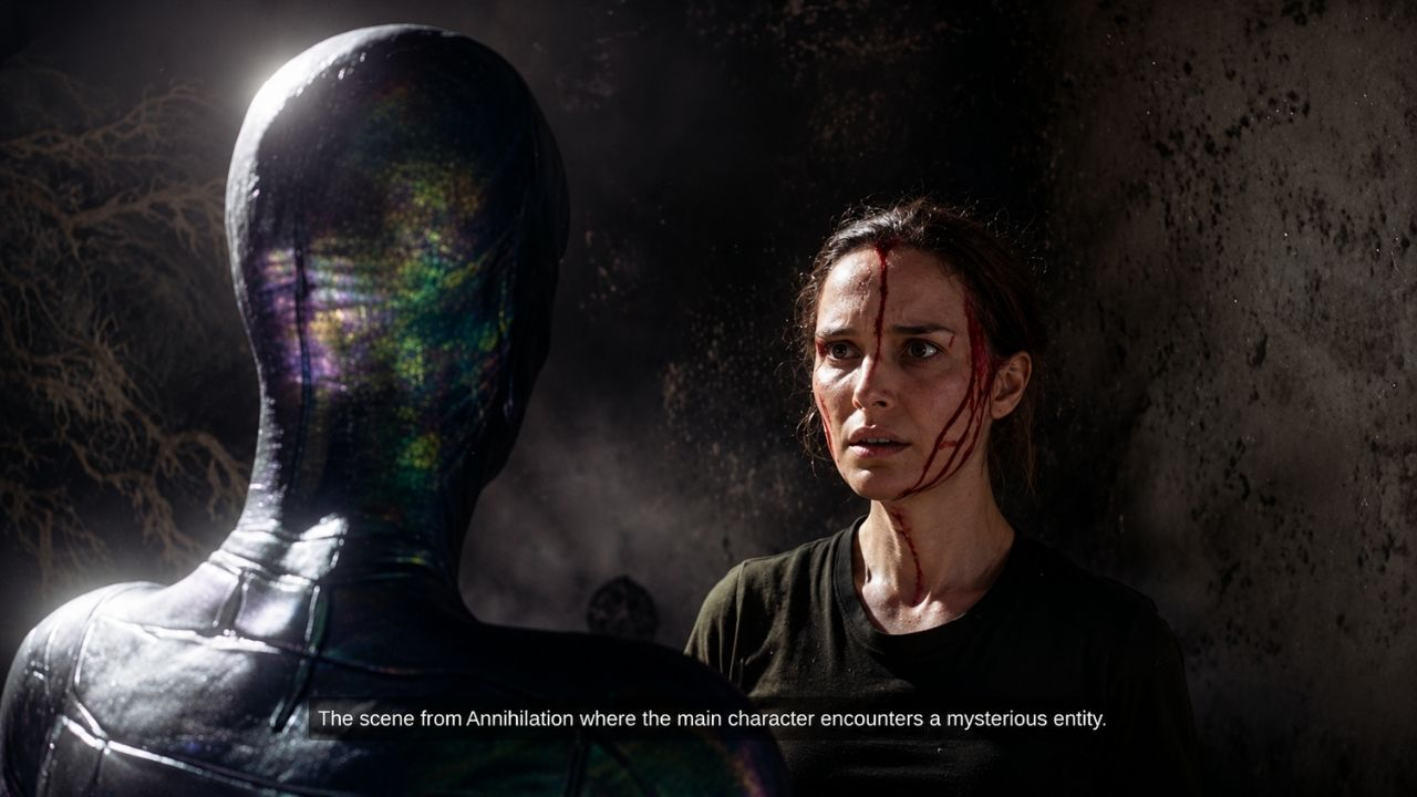 Main character encounters a mysterious entity in Annihilation